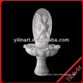 Fish And Nude Boy Marble Stone Water Wall Fountain For Garden YL-W125